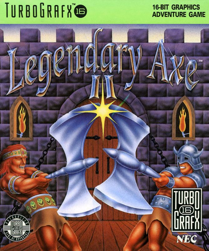 Legendary Axe II box art for TurboGrafx-16